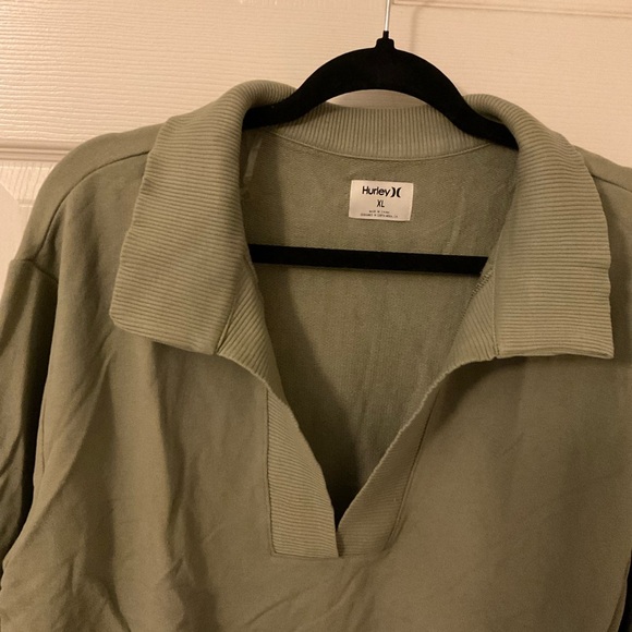 Hurley Women's Size xLarge Easy Oversized Pullover Sweater in Oil Green NWT - Picture 4 of 10